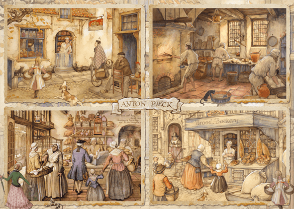 Anton Pieck - Pékek a XIX. században Jumbo 1000 darabos kirakó puzzle (JU - 18818) - puzzlegarden