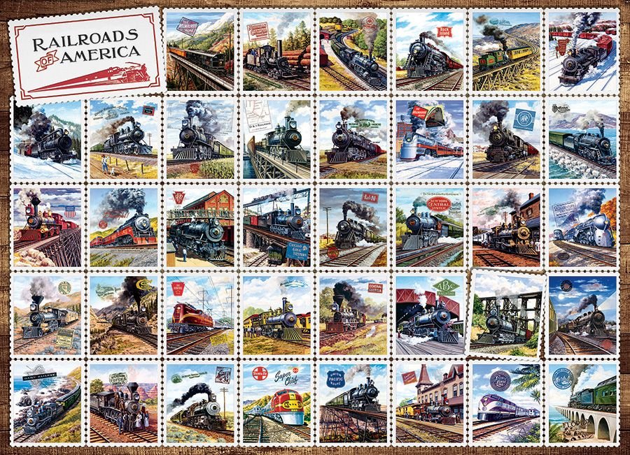 Amerikai Vonatok Cobble Hill 1000 darabos kirakó puzzle (CH - 40232) - puzzlegarden