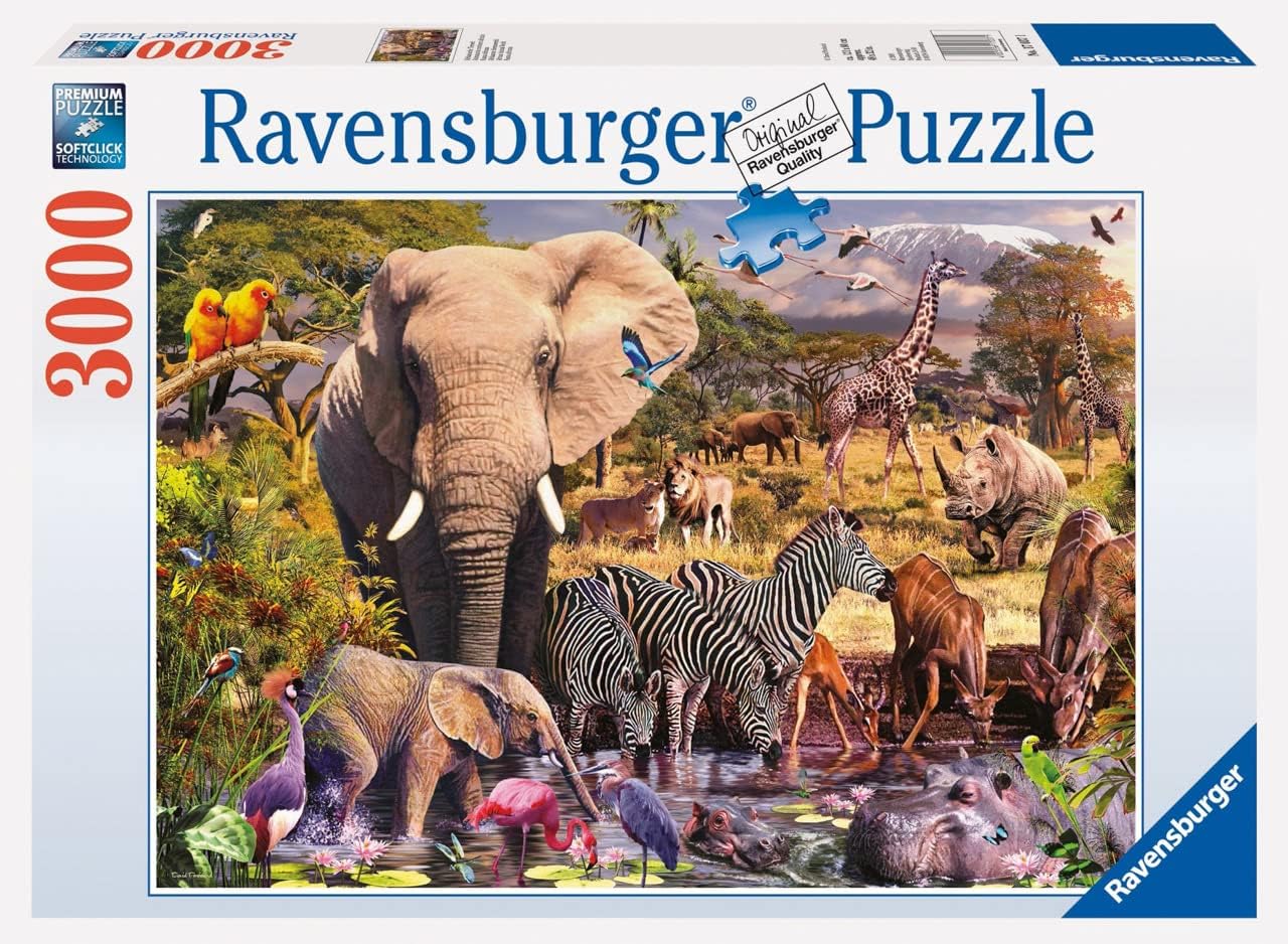 Afrikai állatok Ravensburger 3000 darabos kirakó puzzle (RA - 17037) - puzzlegarden