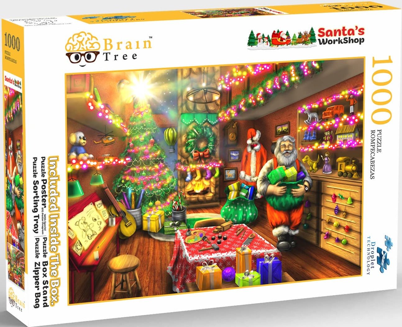 A Mikulás műhelye Brain Tree 1000 darabos kirakó puzzle (BT - 2102071) - puzzlegarden
