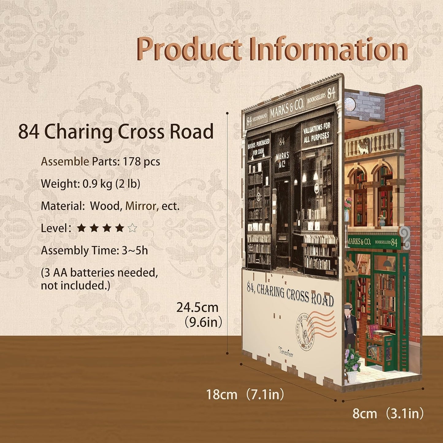 84 Charing Cross Road Könyvkuckó Tonecheer 178 darabos kirakó puzzle (TC - TQ114 6971683351144) - puzzlegarden