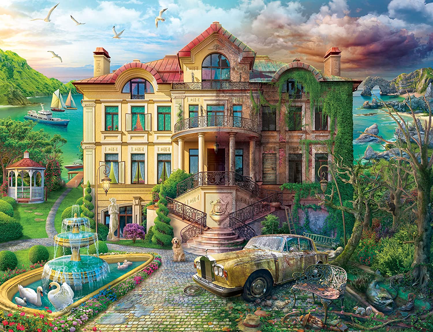 Cove Manor Ravensburger 2000 darabos kirakó puzzle (RA - 17464) - puzzlegarden