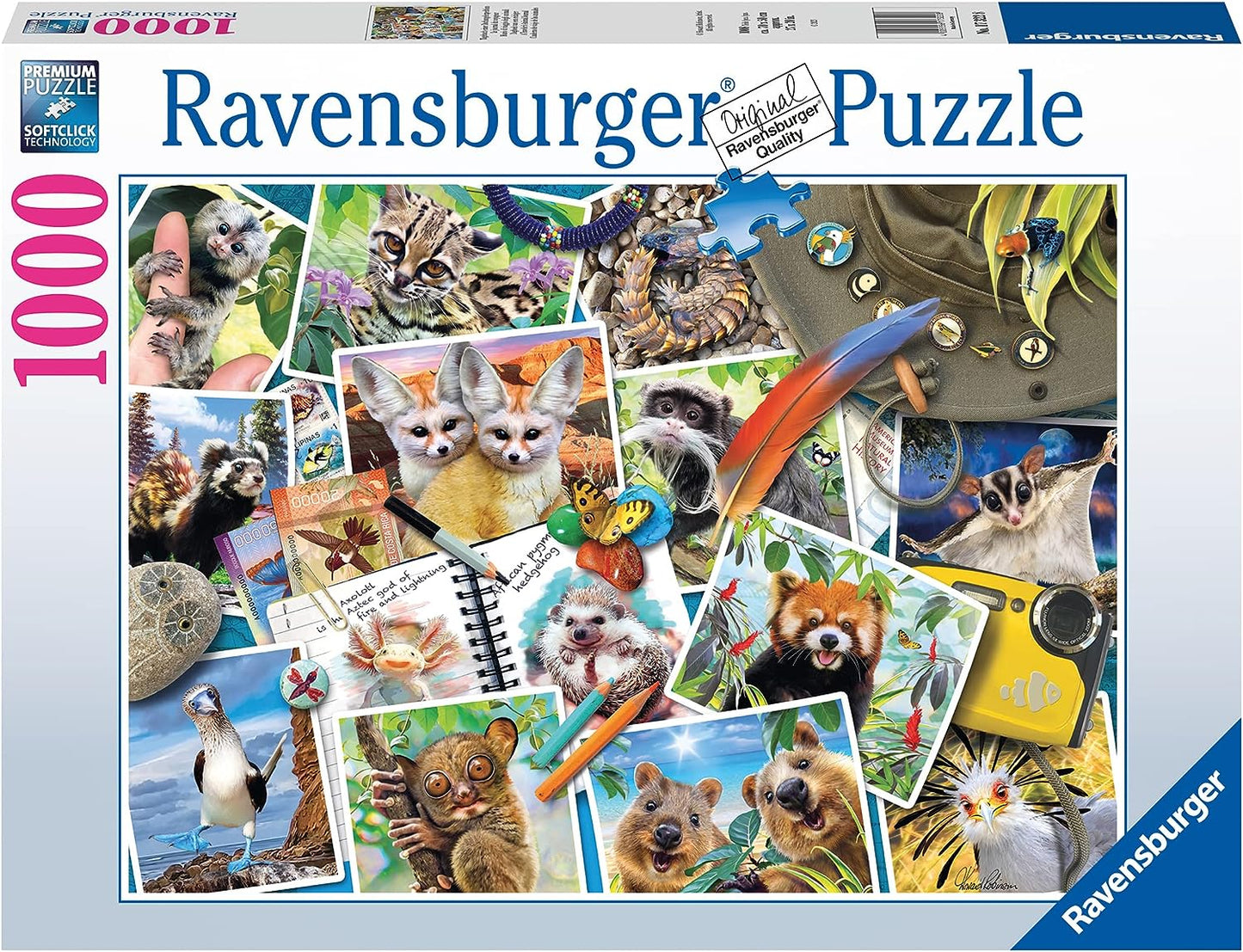 Állati utazási emlékek Ravensburger 1000 darabos kirakó puzzle (RA - 17322) - puzzlegarden
