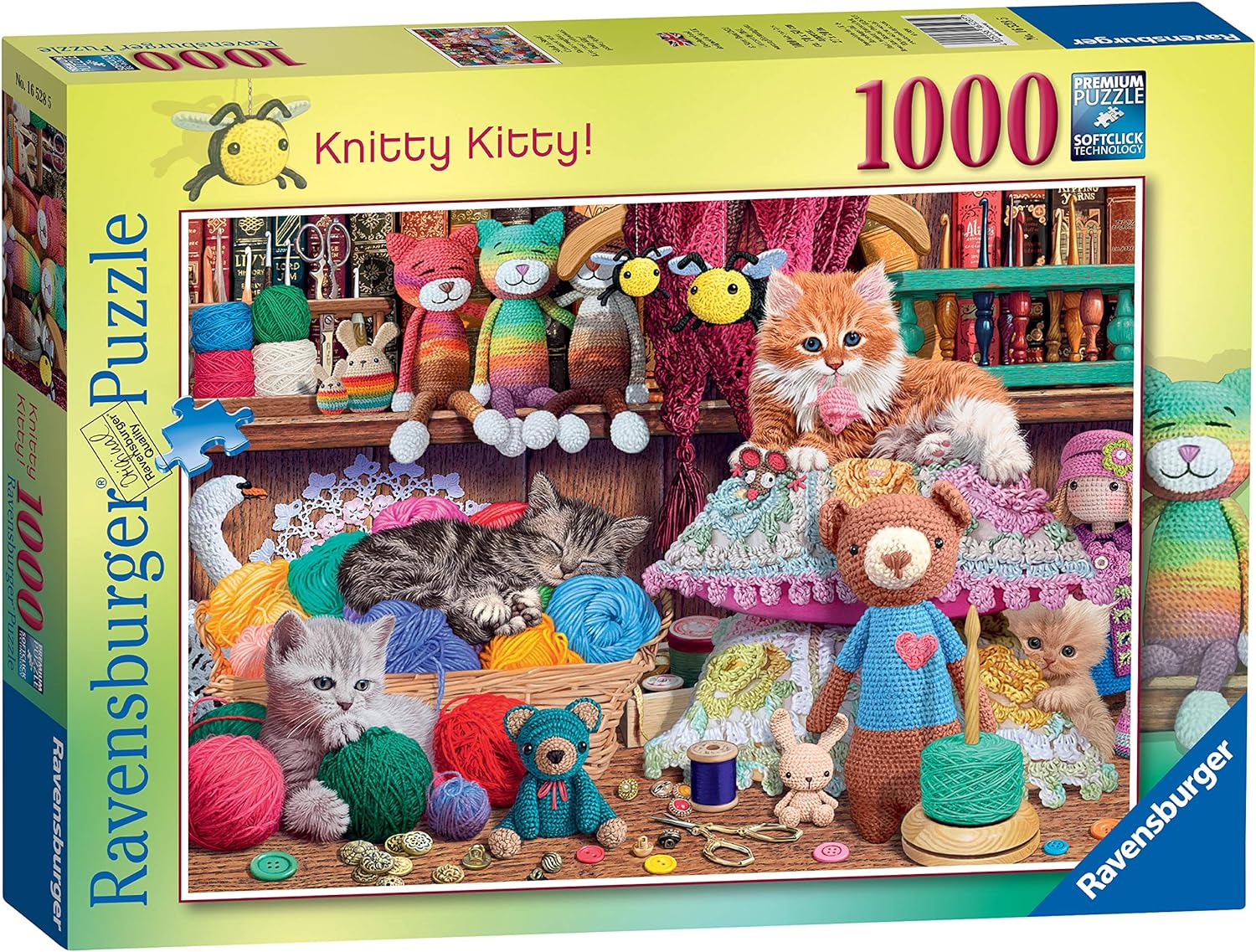 Cicák és Gombolyagok Ravensburger 1000 darabos kirakó puzzle (RA - 16528) - puzzlegarden