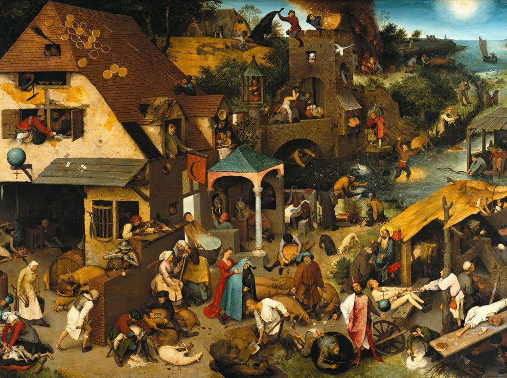 Brueghel - Flamand közmondások Grafika 2000 darabos kirakó puzzle (GR - F - 30075) - puzzlegarden