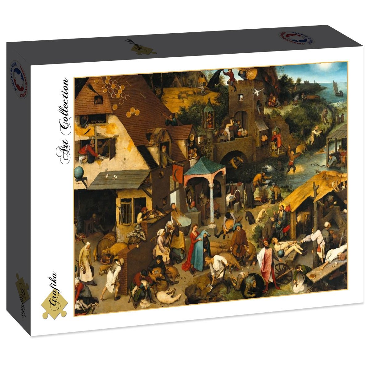 Brueghel - Flamand közmondások Grafika 2000 darabos kirakó puzzle (GR - F - 30075) - puzzlegarden