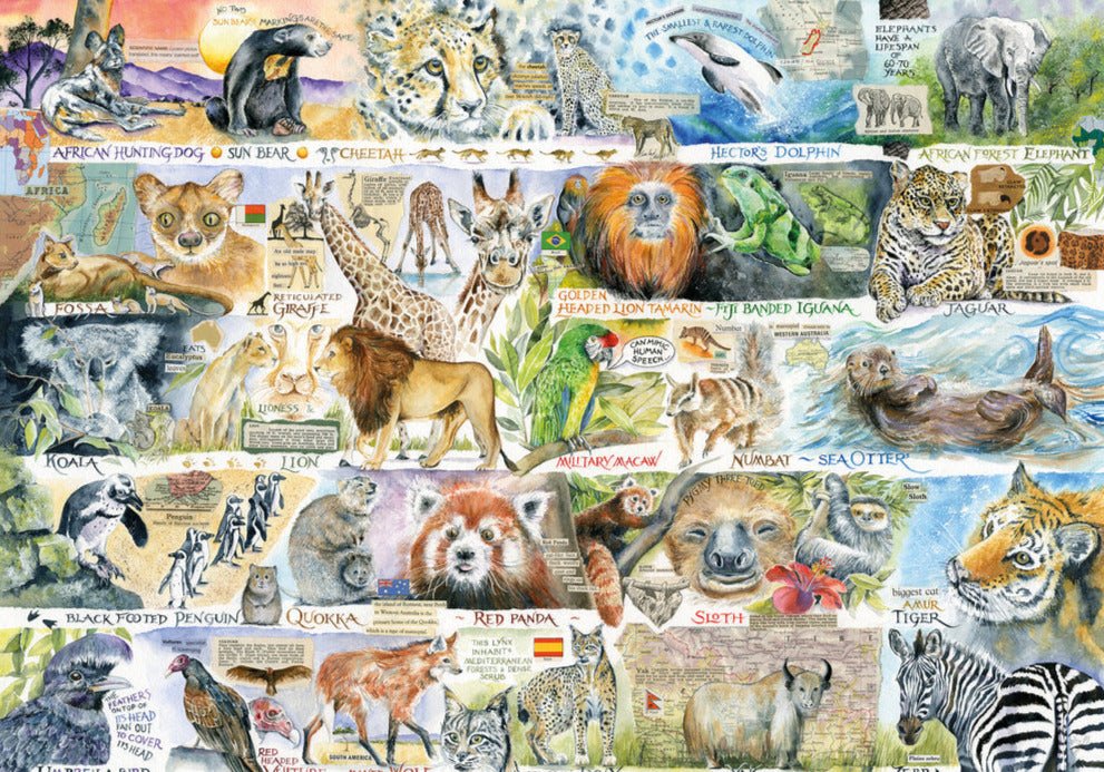Állati ABC Gibsons 1000 darabos kirakó puzzle (G - G7134) - puzzlegarden