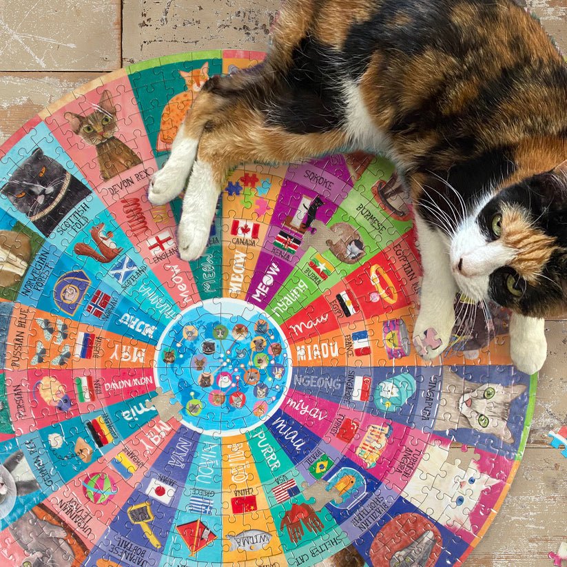 A világ macskái Eeboo 500 darabos kirakó puzzle (EB - PZFCWR) - puzzlegarden