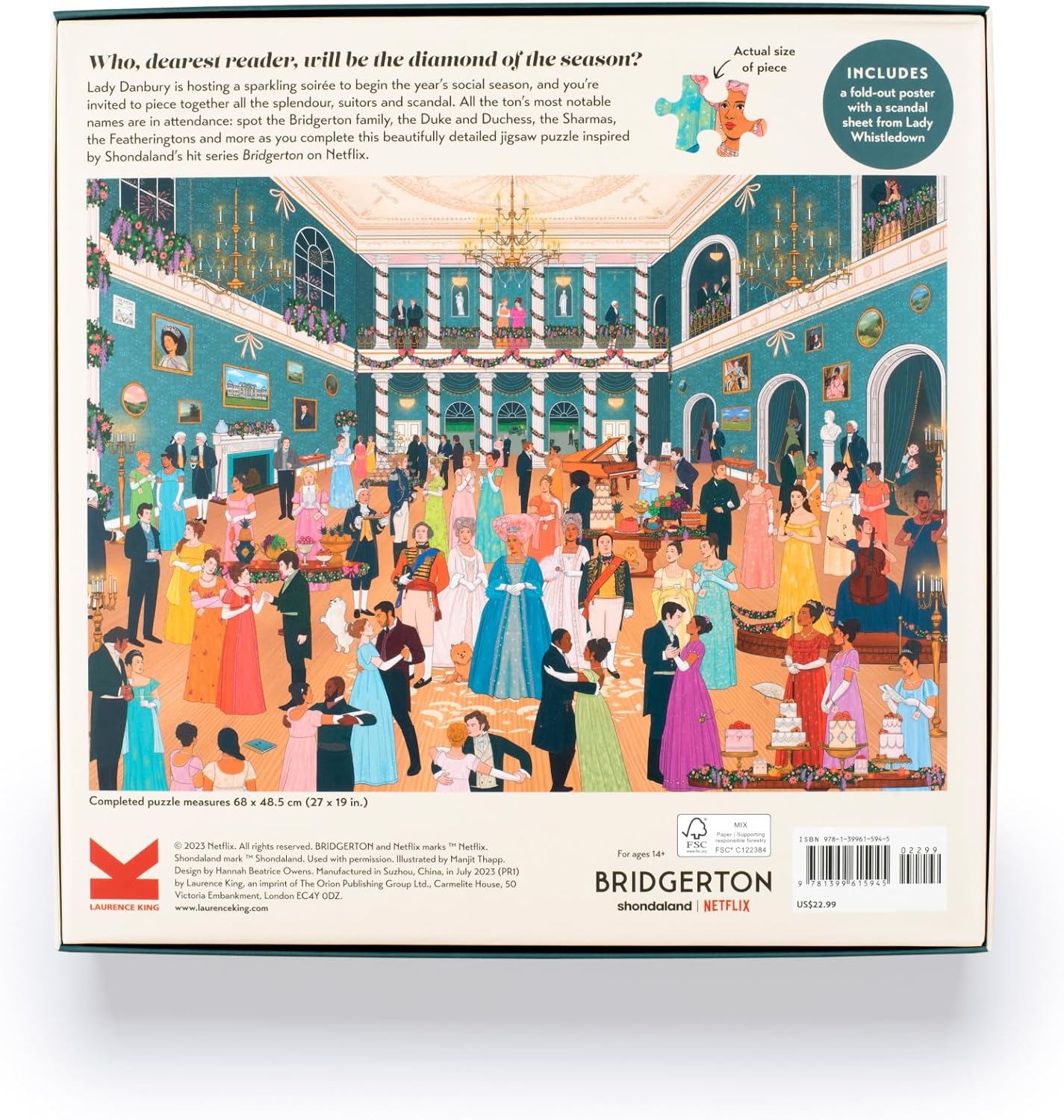 A Bridgerton család világa Laurence King 1000 darabos kirakó puzzle (LK - 9781399615945) - puzzlegarden