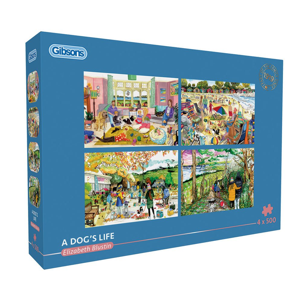 Kutyavilág - 4x500 Gibsons 500 darabos kirakó puzzle (G - G5065) - puzzlegarden