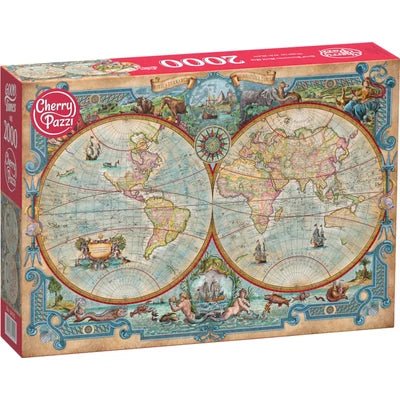 A nagy felfedezések világtérképe Cherry Pazzi 2000 darabos kirakó puzzle (CP - 50125) - puzzlegarden