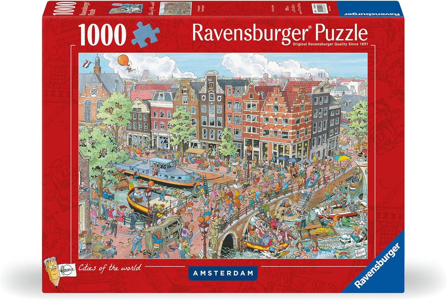 A Világ Városai – Amszterdam Ravensburger 1000 darabos kirakó puzzle (RA-12000296) - puzzlegarden