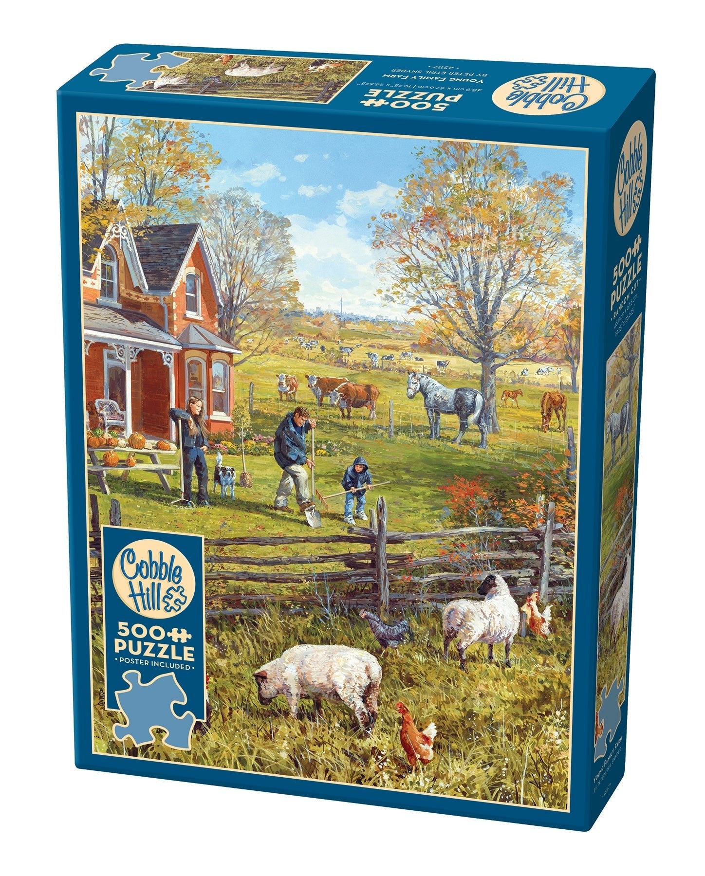 A Young család farmja Cobble Hill 500 darabos kirakó puzzle (CH - 45117) - puzzlegarden