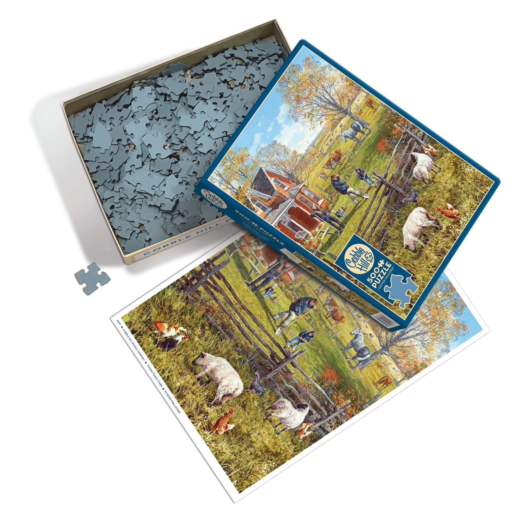 A Young család farmja Cobble Hill 500 darabos kirakó puzzle (CH - 45117) - puzzlegarden