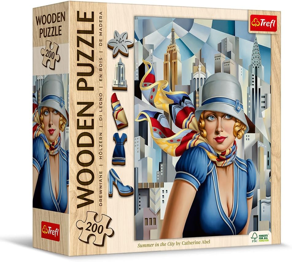 Abel - Nyár a városban - FA kirakó Trefl Wood Craft 200 darabos kirakó puzzle (TR - 20251) - puzzlegarden