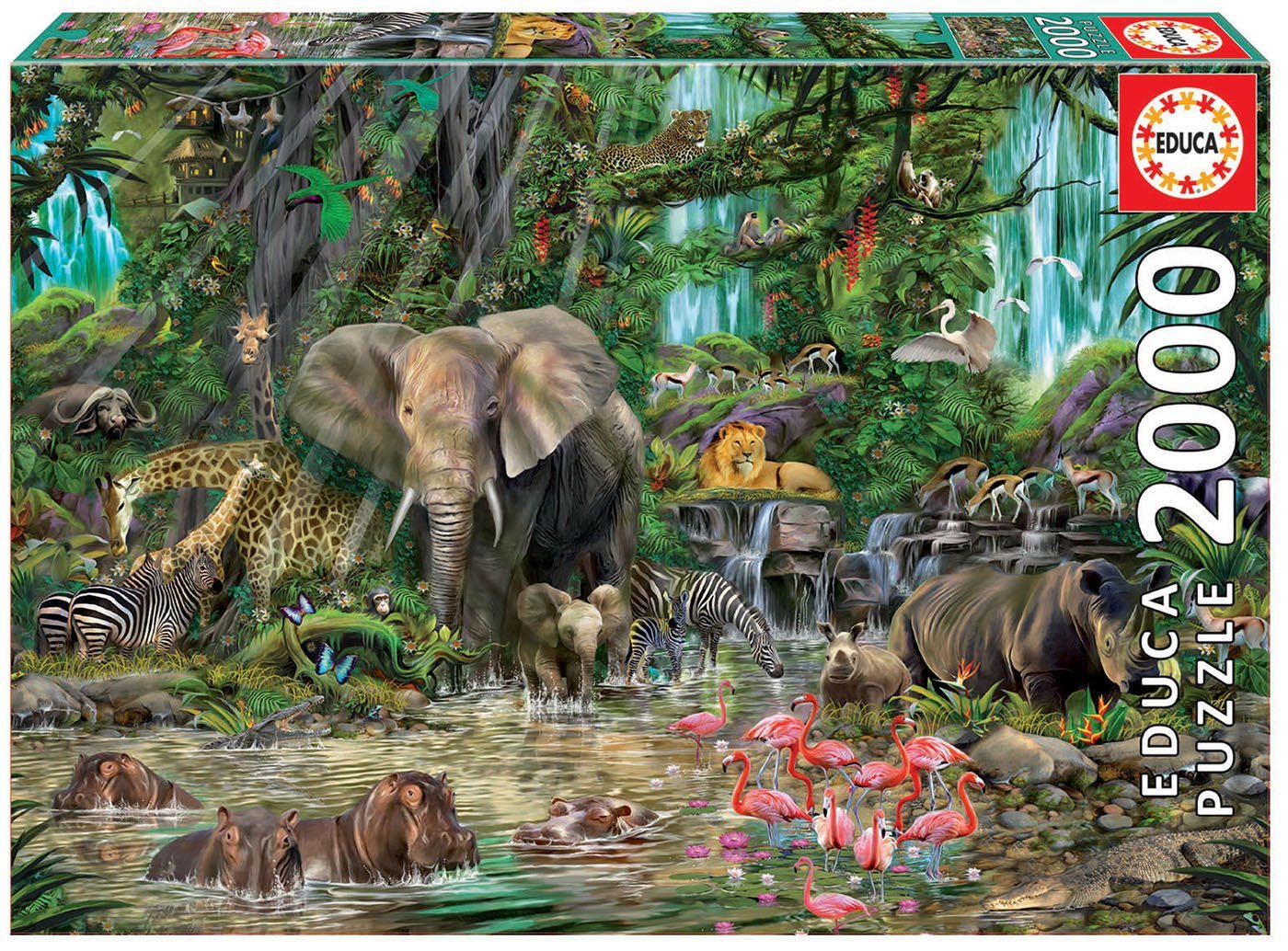 Afrikai Dzsungel Educa 2000 darabos kirakó puzzle (ED - 16013) - puzzlegarden