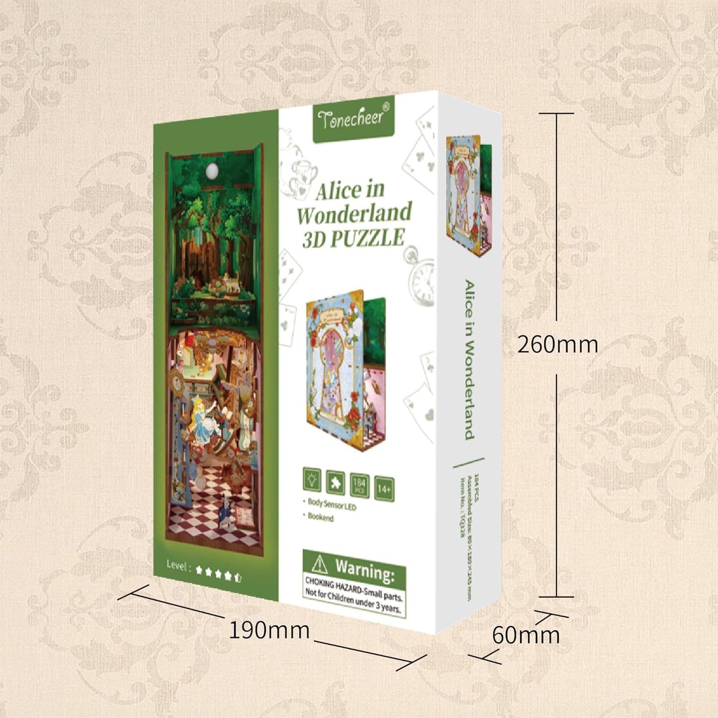 Alíz Csodaországban Könyvkuckó Tonecheer 184 darabos kirakó puzzle (TC - TQ128 6971683351281) - puzzlegarden