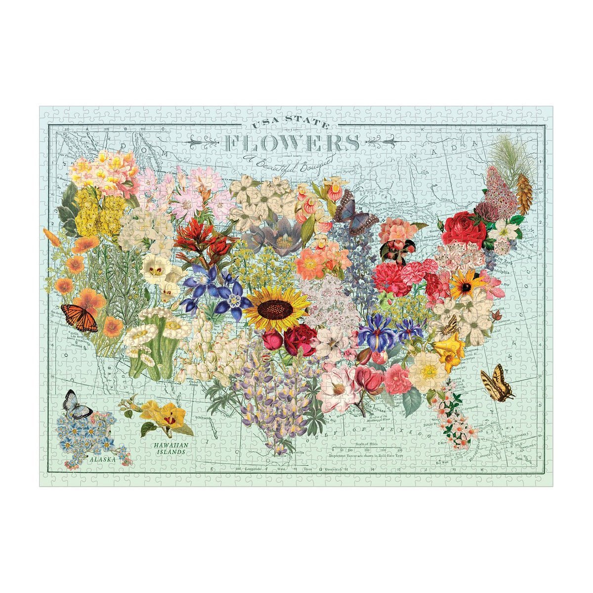 Államok Virágai - sérült doboz Galison 1000 darabos kirakó puzzle (GA - 9780735364769) - puzzlegarden