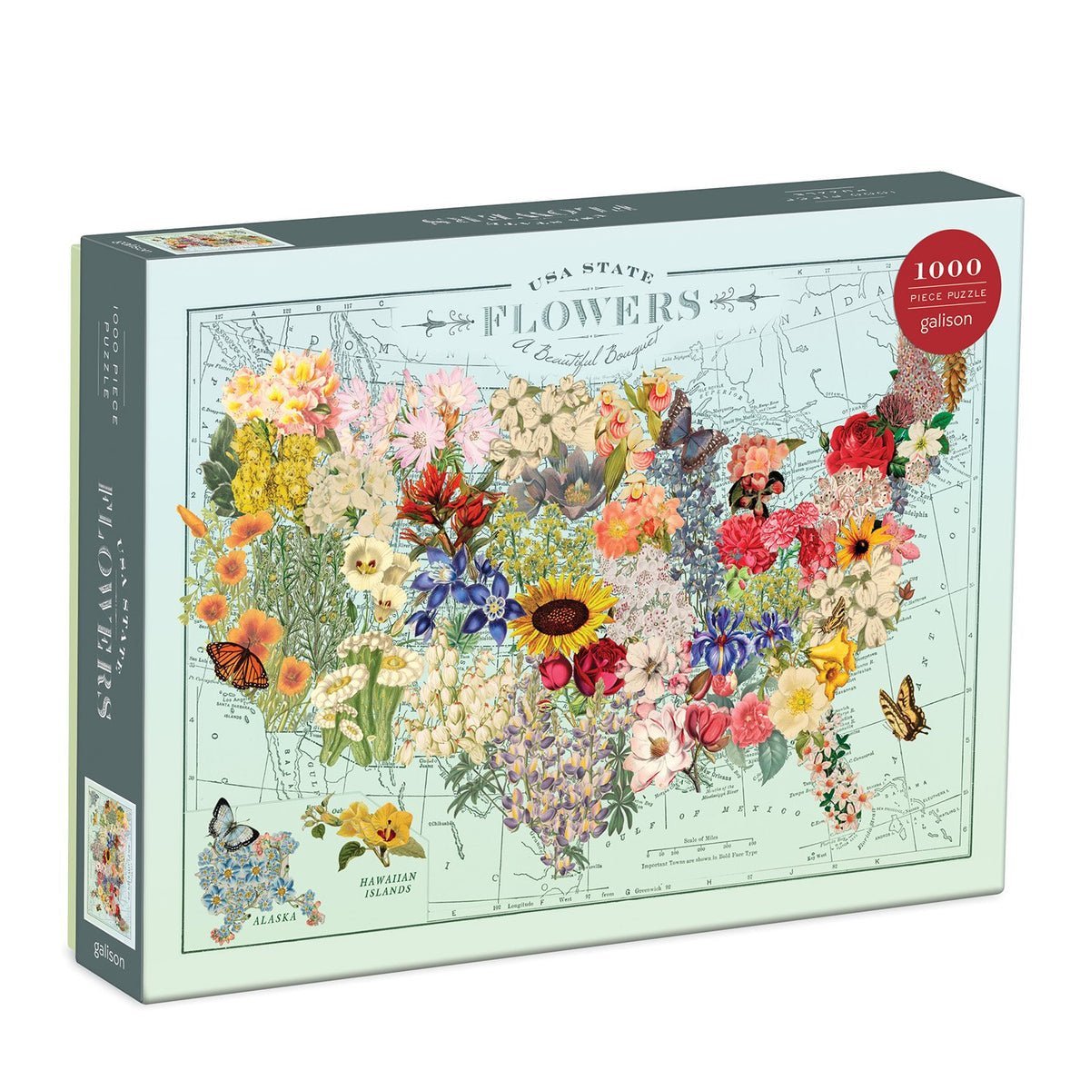 Államok Virágai - sérült doboz Galison 1000 darabos kirakó puzzle (GA - 9780735364769) - puzzlegarden