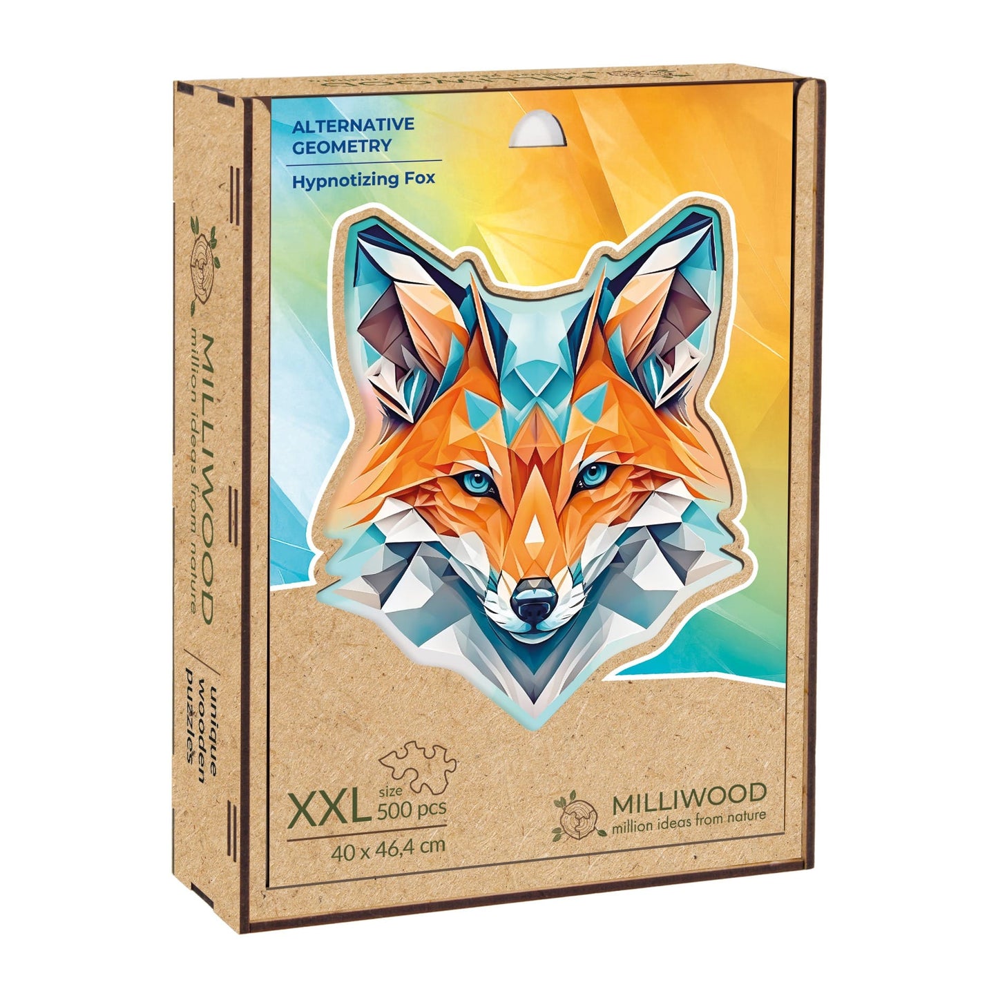 Alternatív geometria – Hipnotizáló róka Milliwood 500 darabos kirakó puzzle (MW - 5050) - puzzlegarden