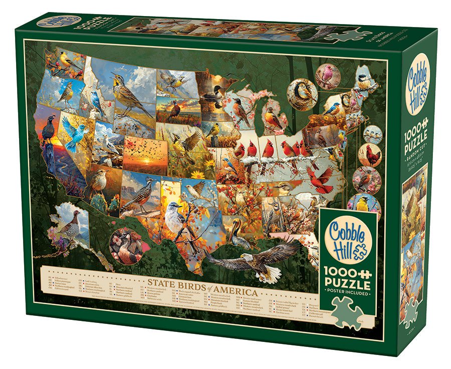 Amerika államok madarai Cobble Hill 1000 darabos kirakó puzzle (CH - 40316) - puzzlegarden