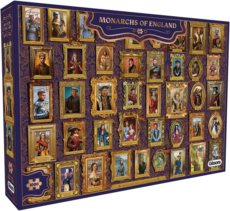 Anglia uralkodói Gibsons 1000 darabos kirakó puzzle (G - G7156) - puzzlegarden