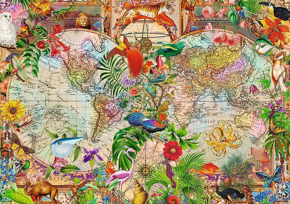 Antik világtérkép Trefl 1000 darabos kirakó puzzle (TR - 12077) - puzzlegarden