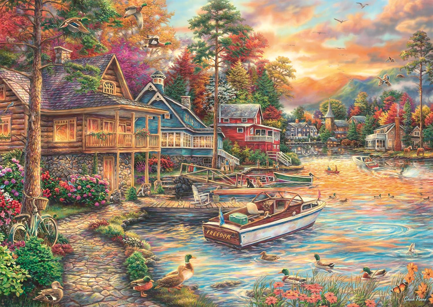 Aranyfényű naplemente Schmidt Spiele 1000 darabos kirakó puzzle (SCH - 58553) - puzzlegarden