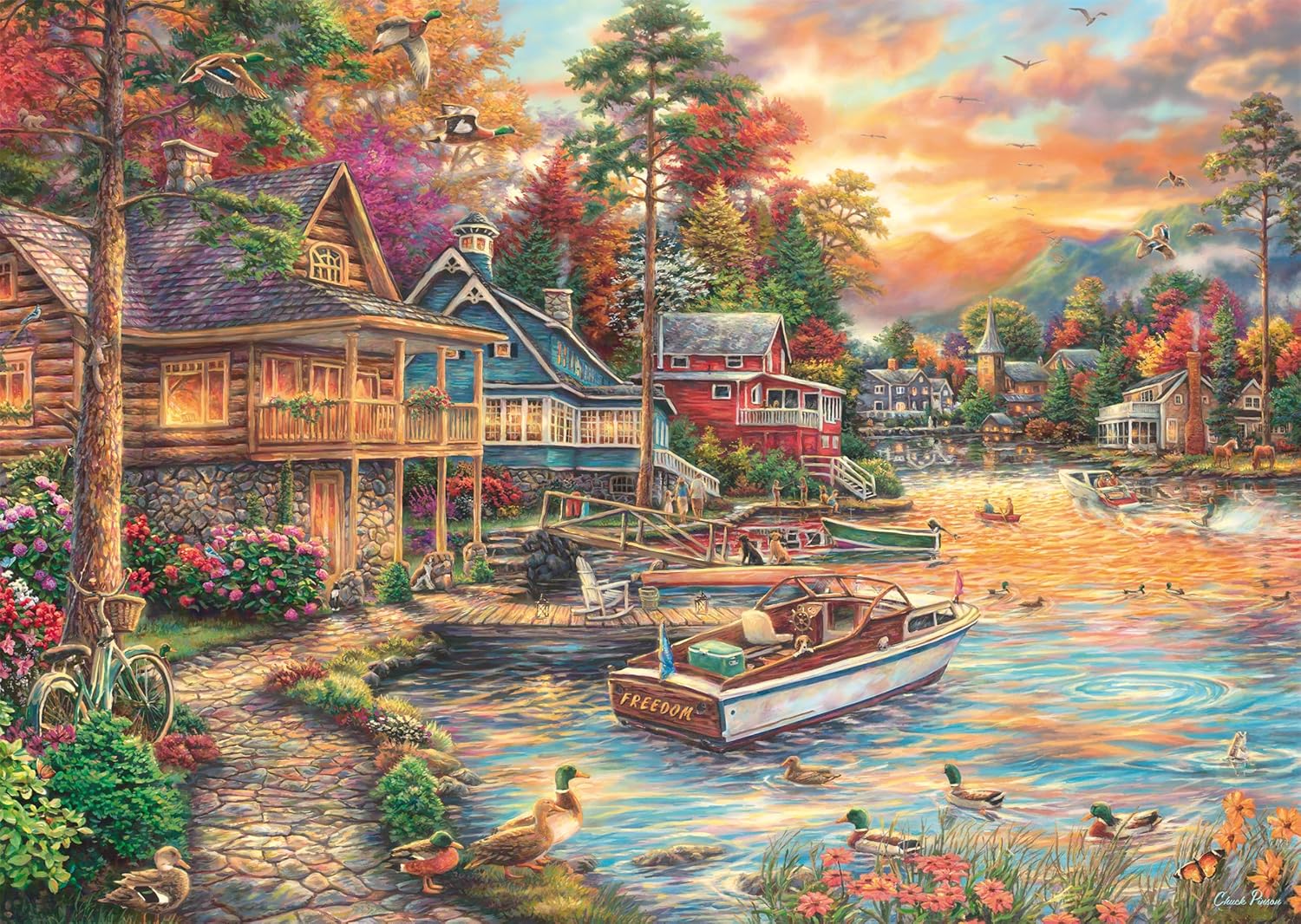 Aranyfényű naplemente Schmidt Spiele 1000 darabos kirakó puzzle (SCH - 58553) - puzzlegarden