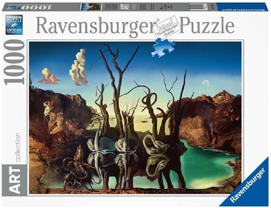 Art Collection – Dalí – Elefántokat Tükröző hattyúk Ravensburger 1000 darabos kirakó puzzle (RA - 12000193) - puzzlegarden