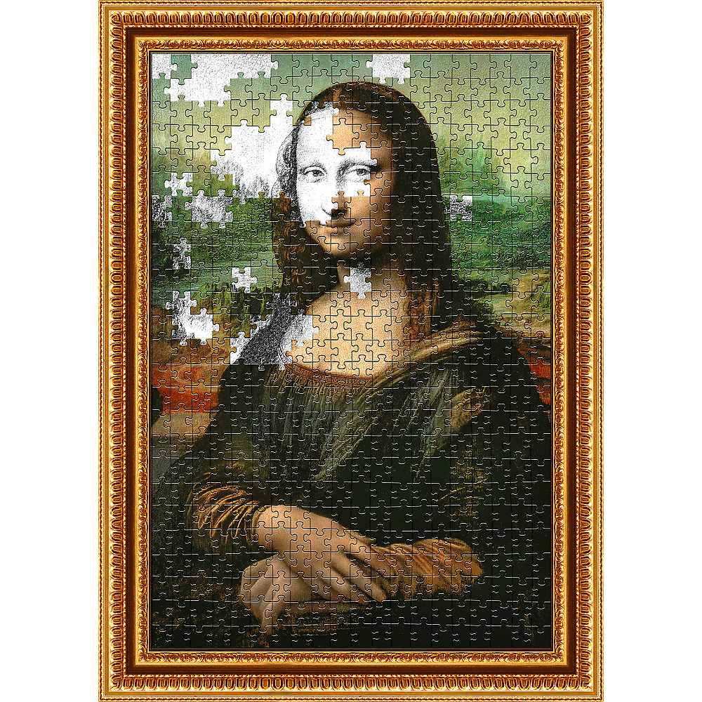 ArtFrame - Da Vinci - Mona Lisa - keretes kirakó Trefl 500 darabos kirakó puzzle (TR - 37541) - puzzlegarden