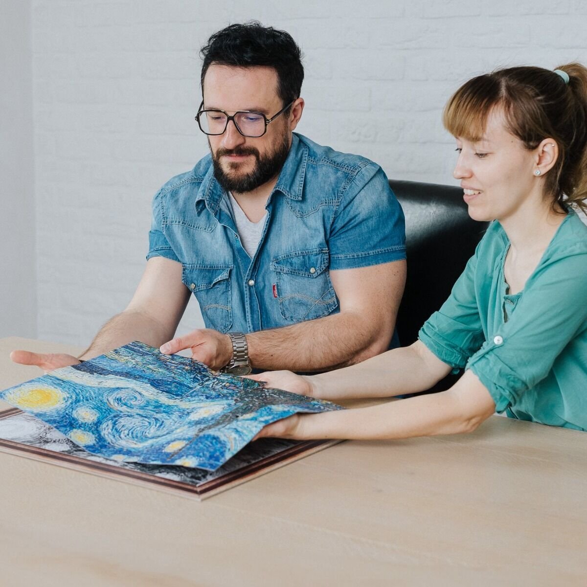 ArtFrame - Van Gogh - Csillagos Éj - keretes kirakó Trefl 500 darabos kirakó puzzle (TR - 37544) - puzzlegarden