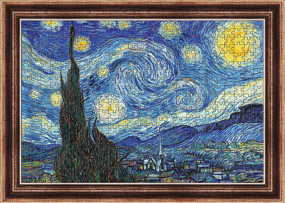 ArtFrame - Van Gogh - Csillagos Éj - keretes kirakó Trefl 500 darabos kirakó puzzle (TR - 37544) - puzzlegarden