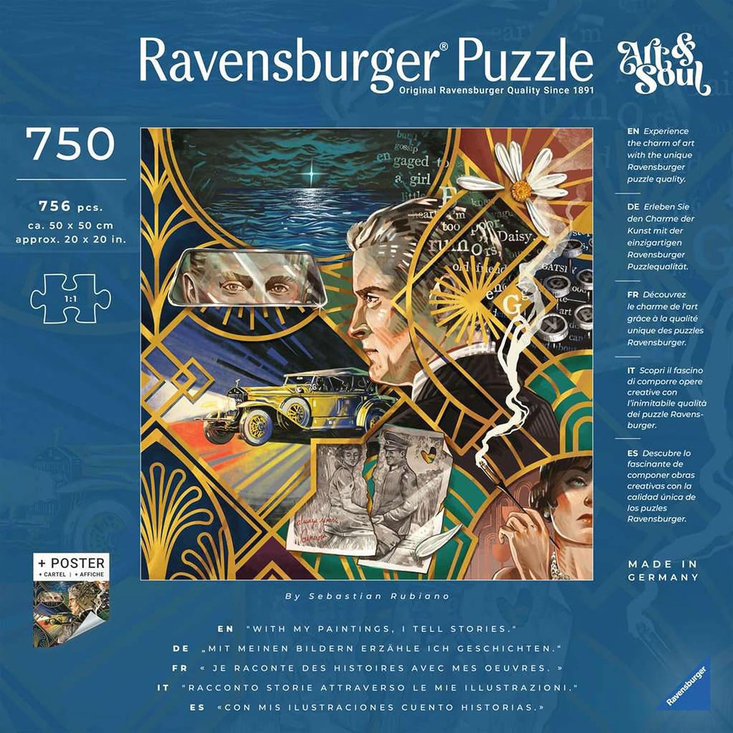 Art&Soul - A Nagy Gatsby Ravensburger 750 darabos kirakó puzzle (RA - 12000996) - puzzlegarden