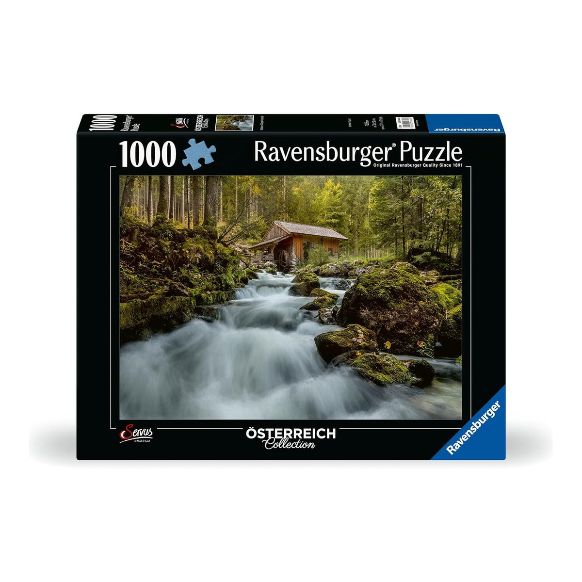 Ausztria Kollekció - Malom a Gollingi - vízesésnél Ravensburger 1000 darabos kirakó puzzle (RA - 12000604) - puzzlegarden