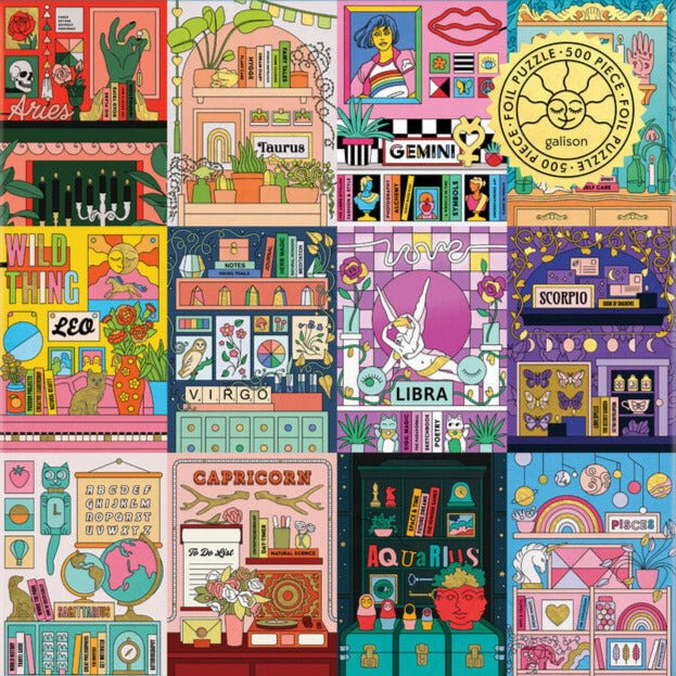 Az Asztrológia Háza - aranyfóliás Galison 500 darabos kirakó puzzle (GA - 9780735374881) - puzzlegarden