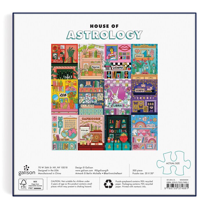 Az Asztrológia Háza - aranyfóliás Galison 500 darabos kirakó puzzle (GA - 9780735374881) - puzzlegarden
