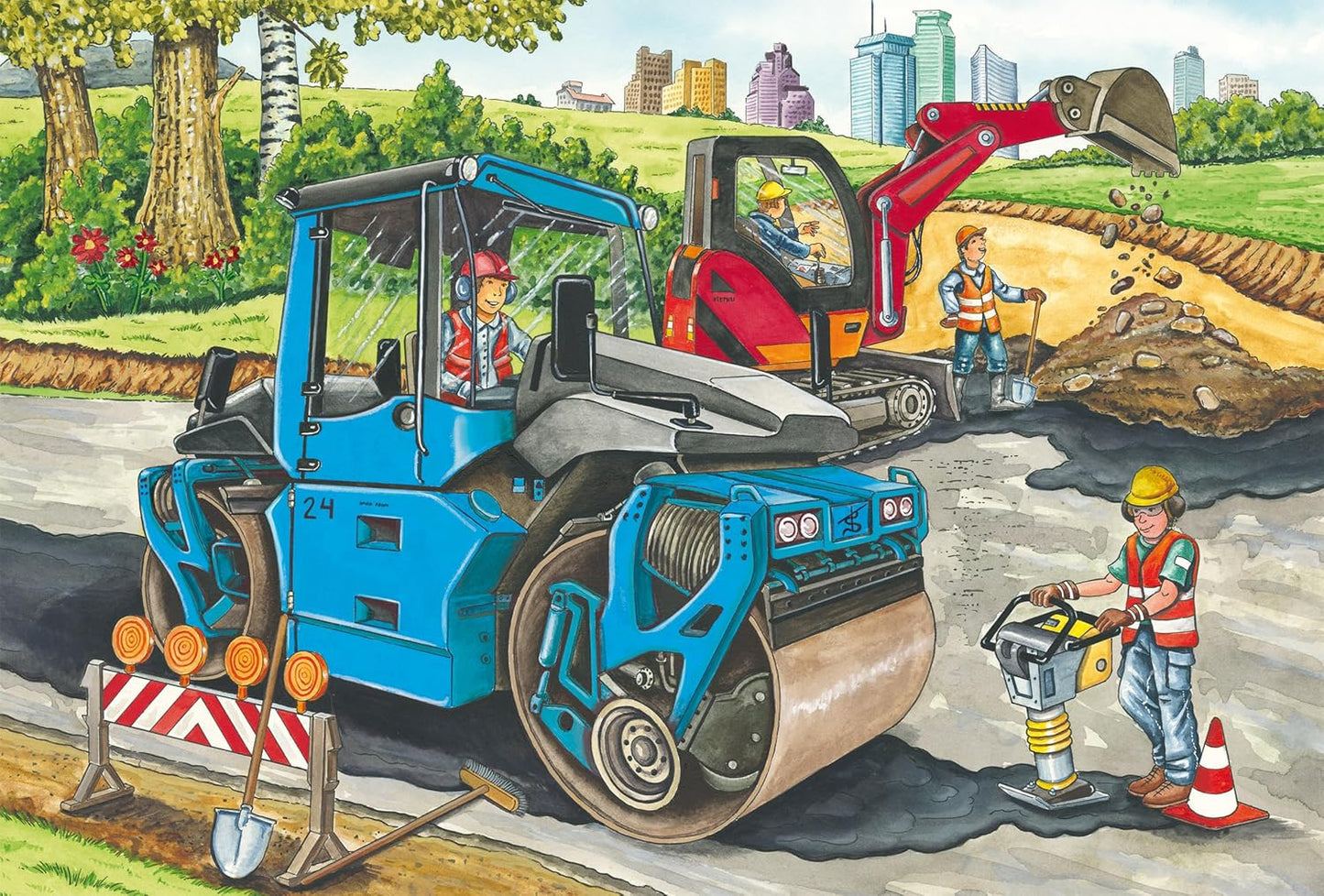 Az építkezésen – 3x48 Schmidt Spiele 48 darabos kirakó puzzle (SCH - 56520 4001504565206) - puzzlegarden