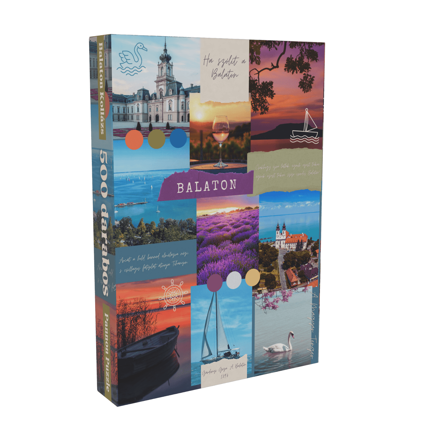 Balaton Kollázs Pannon Puzzle 500 darabos kirakó puzzle (PP-261) - puzzlegarden