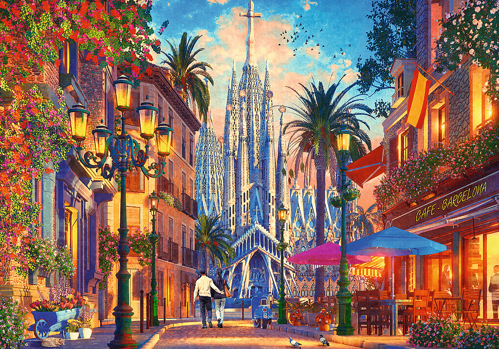 Barcelona, Spanyolország Trefl 1000 darabos kirakó puzzle (TR - 10793) - puzzlegarden