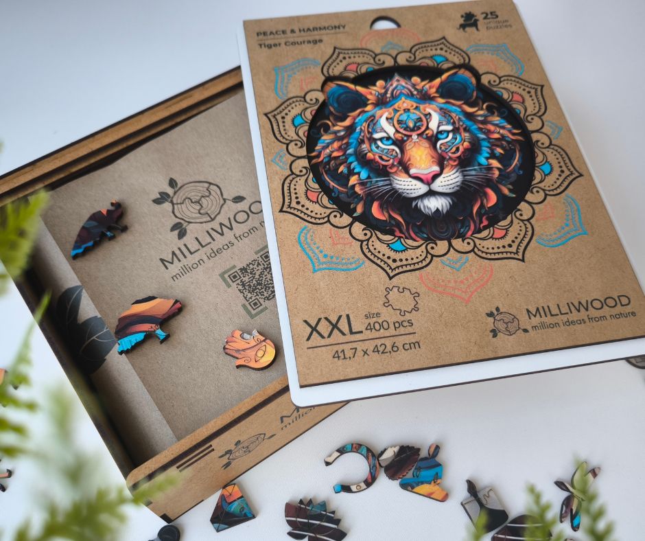 Béke és harmónia – A tigris bátorsága Milliwood 400 darabos kirakó puzzle (MW - 5060) - puzzlegarden