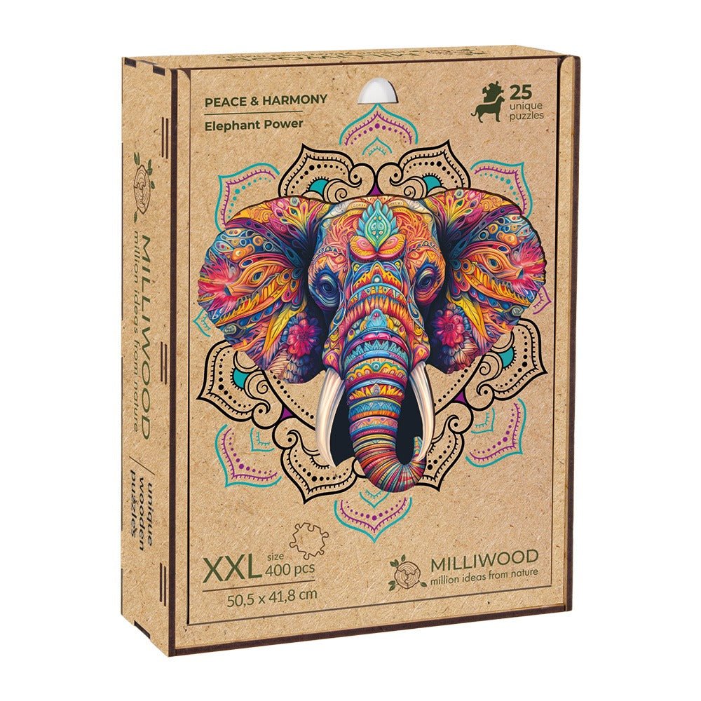 Béke és harmónia – Elefánterő Milliwood 400 darabos kirakó puzzle (MW - 5062) - puzzlegarden