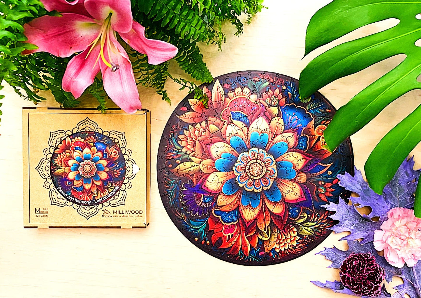 Béke és harmónia – Levéldíszek Milliwood 206 darabos kirakó puzzle (MW - 5063) - puzzlegarden