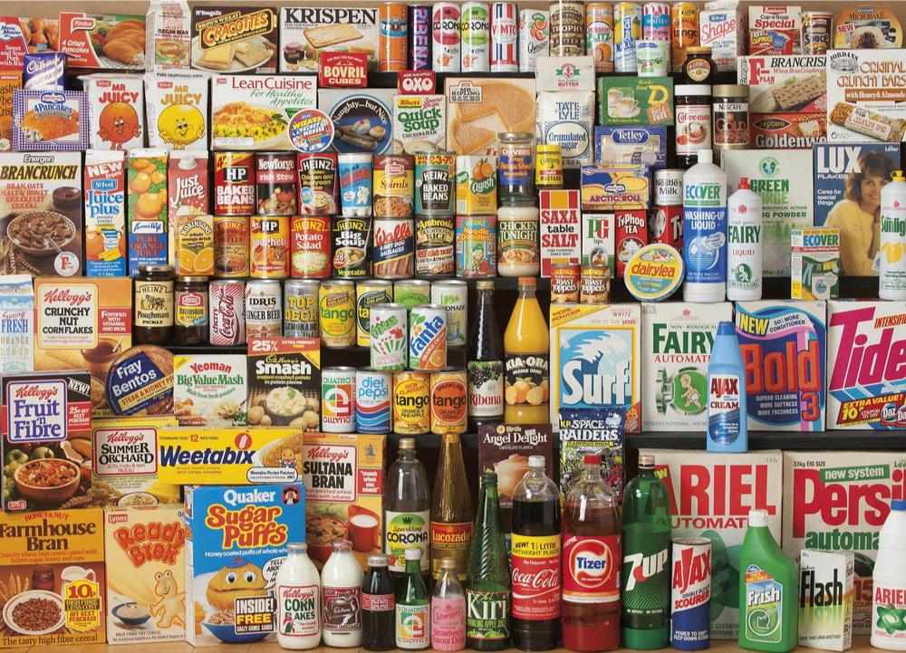 Bevásárlókosár a 80 - as években Gibsons 1000 darabos kirakó puzzle (G - G7034) - puzzlegarden