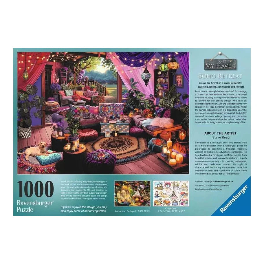 Boho menedék Ravensburger 1000 darabos kirakó puzzle (RA - 12001455) - puzzlegarden