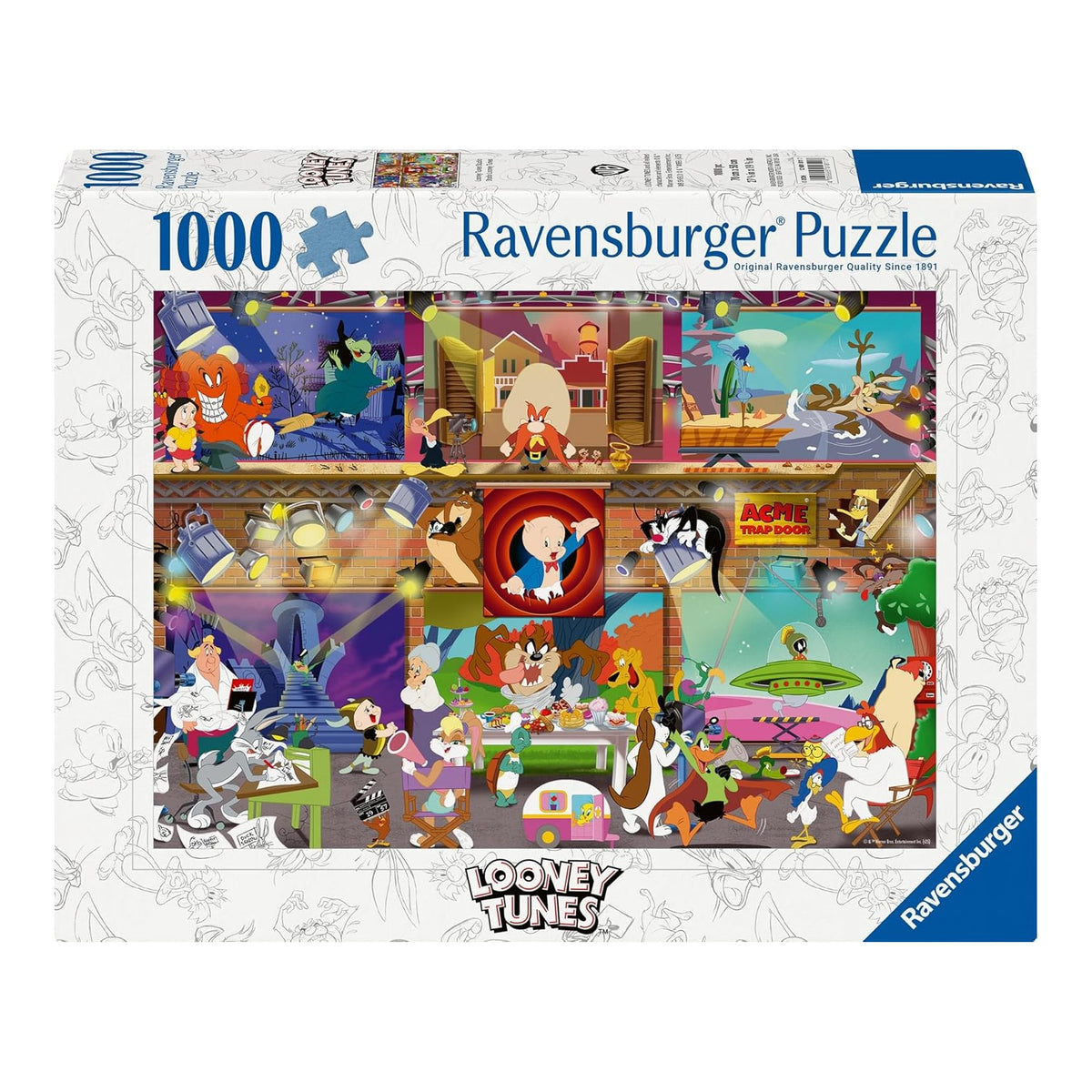 Bolondos Dallamok - Looney Tunes Studió Ravensburger 1000 darabos kirakó puzzle (RA-12001811) - puzzlegarden