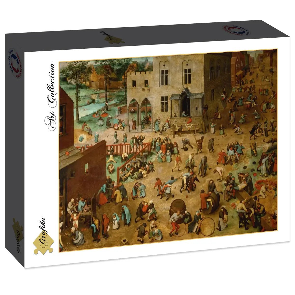 Bruegel - Gyermekjátékok, 1560 Grafika 2000 darabos kirakó puzzle (GR-30082) - puzzlegarden