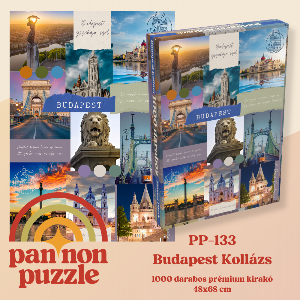 Budapest Kollázs Pannon Puzzle 1000 darabos kirakó puzzle (PP-123) - puzzlegarden