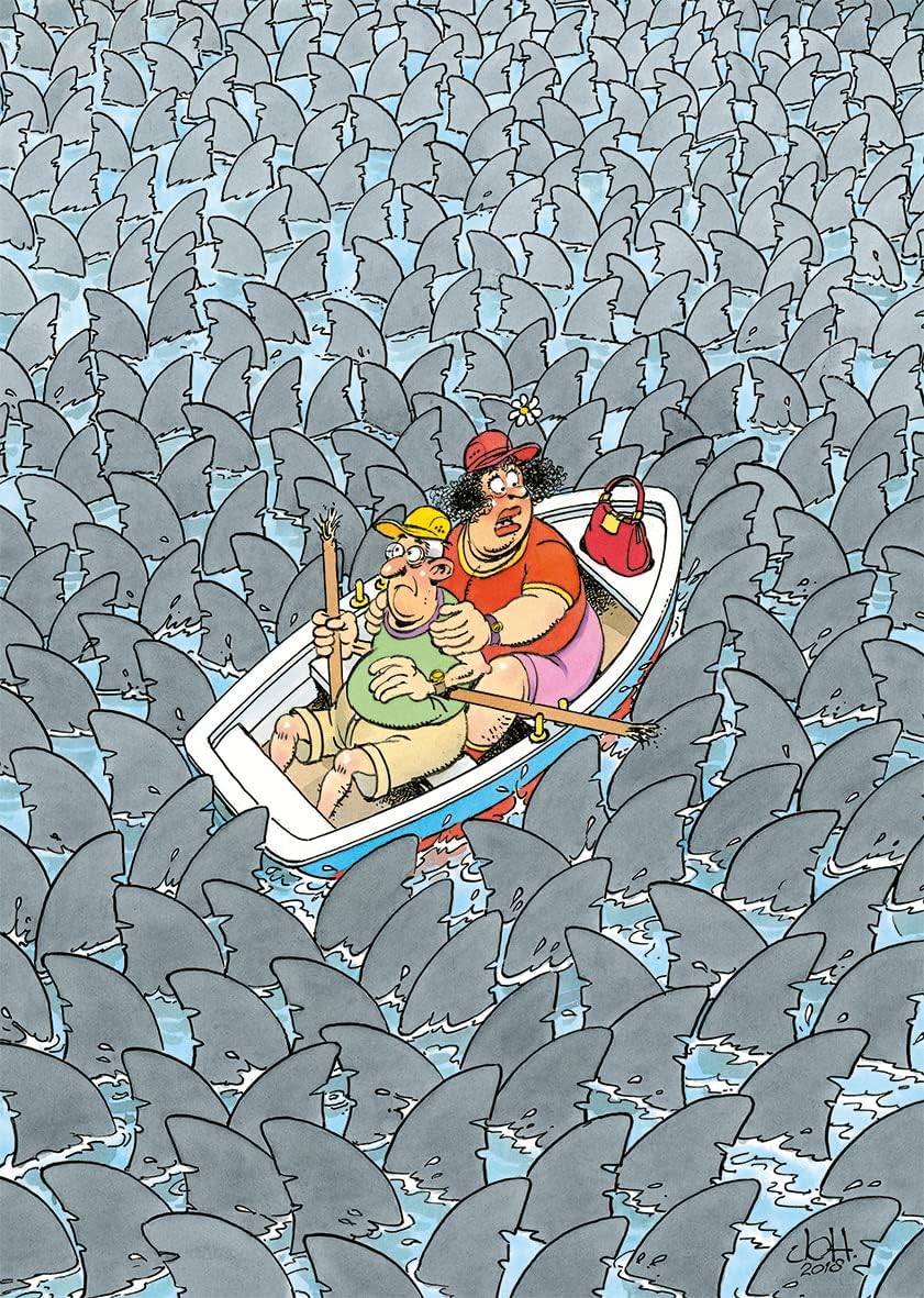 Cápamánia Jumbo 500 darabos kirakó puzzle (JU - 20089) - puzzlegarden