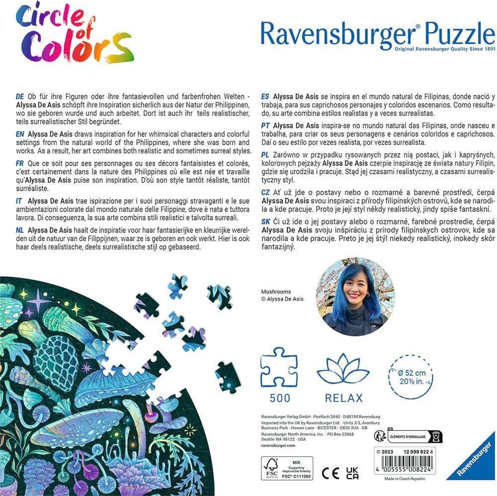 Circle of Colors - Gombák Ravensburger 500 darabos kirakó puzzle (RA - 12000822) - puzzlegarden